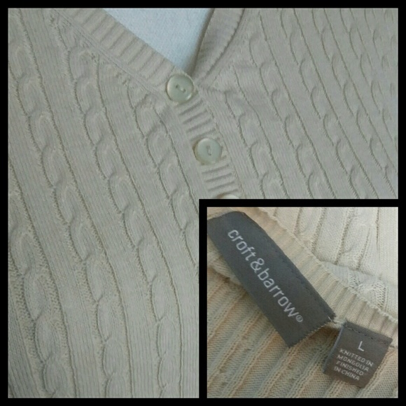 Cream Ribbed Knit Sweater - Picture 3 of 3